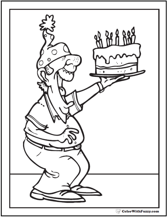 Happy Birthday Papa Coloring Pages