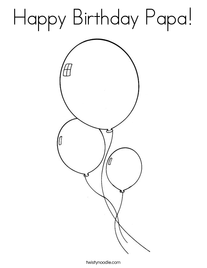 685x886 Happy Birthday Papa Coloring Page