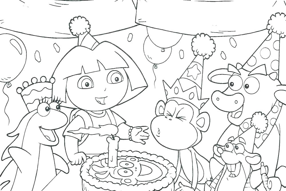 1000x669 Coloring Pages Of Dora The Explorer Coloring Pages The Explorer