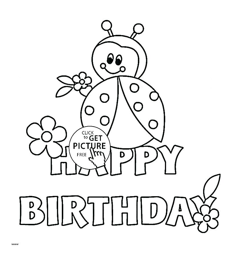 832x900 Happy Birthday Mom Coloring Page Images Happy Birthday Printable