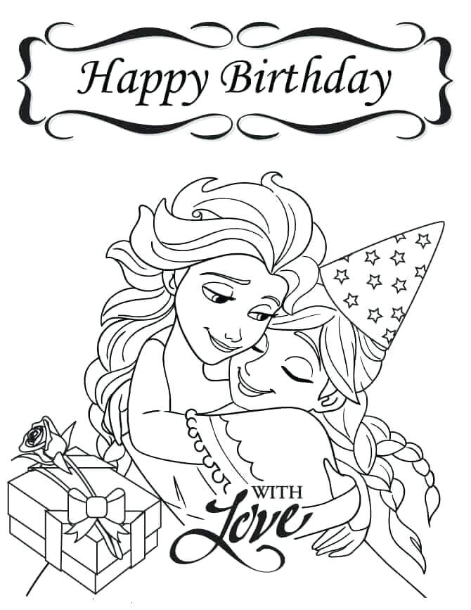 670x867 Free Printable Happy Birthday Coloring Pages Frozen Happy Birthday