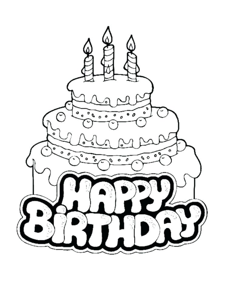 742x960 Happy Birthday Coloring Pages Happy Birthday Coloring Pages Free