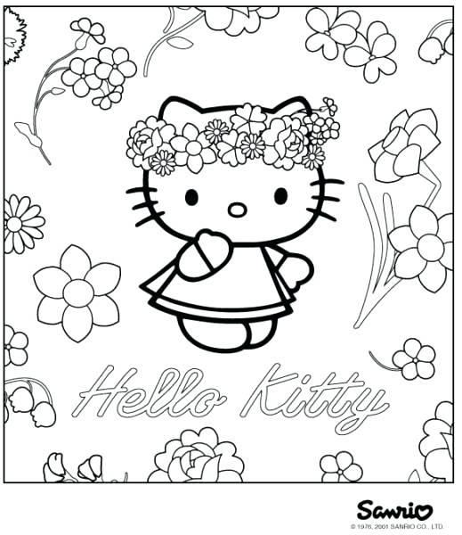 519x600 Happy Birthday Hello Kitty Coloring Pages Hello Kitty Birtay