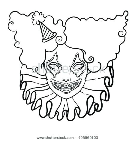 450x470 Coloring Pages Of Scary Clowns Coloring Pages Of Scary Clowns