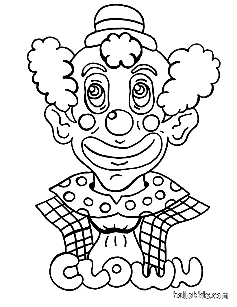 820x1060 Happy Clown Coloring Pages Hellokids Com With Page