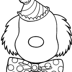 300x300 Happy Clown Face Coloring Pages Brownie Ideas