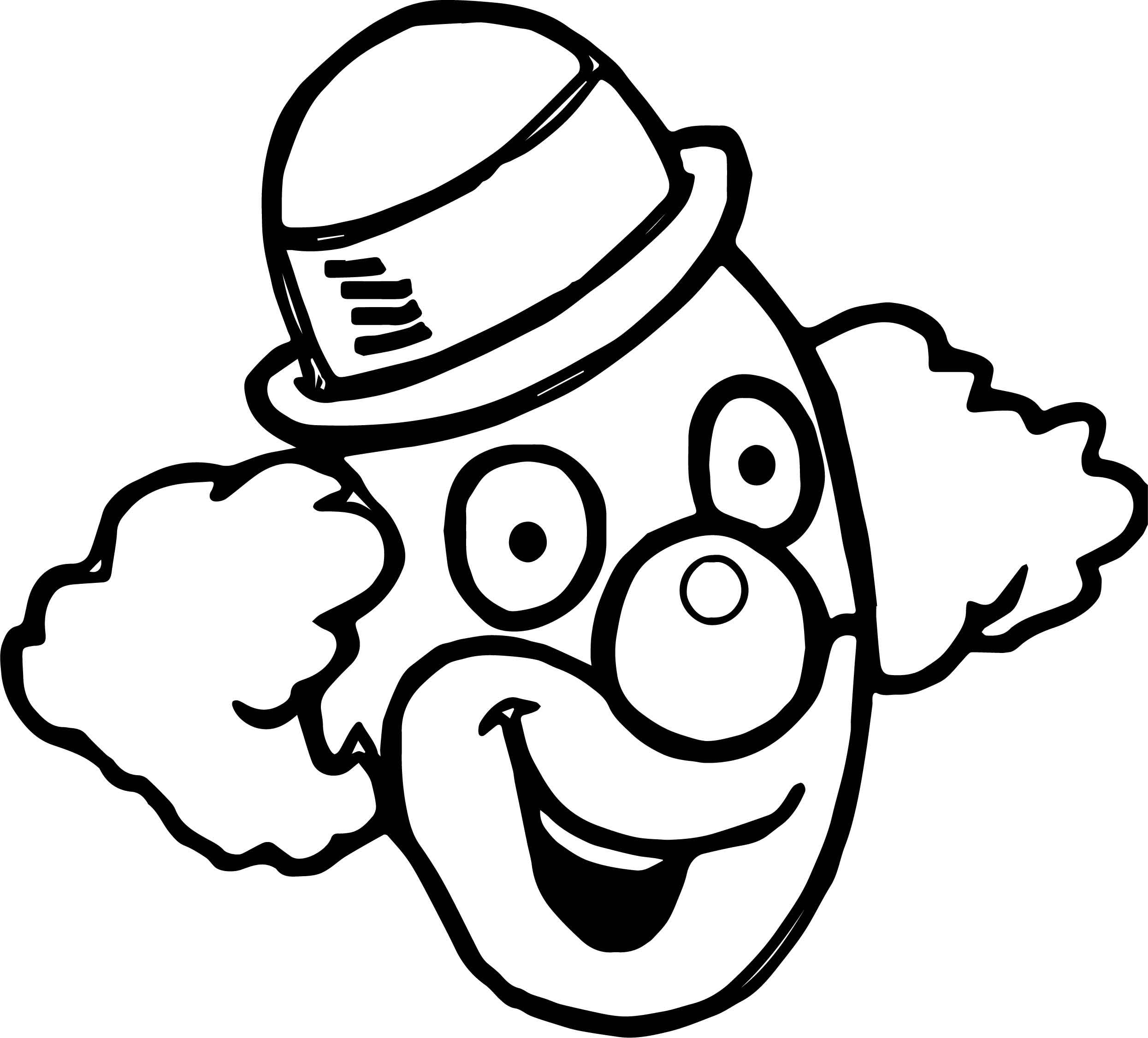 2490x2251 Clown Coloring Pages Fresh Happy Clown Face Coloring Page Free