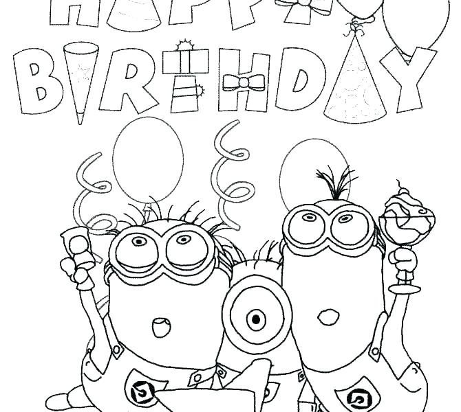670x600 Happy Birthday Card Coloring Pages Birthday Card Coloring Pages