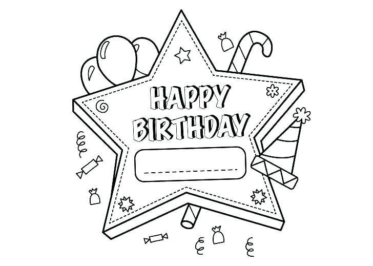 728x519 Happy Birthday Coloring Card