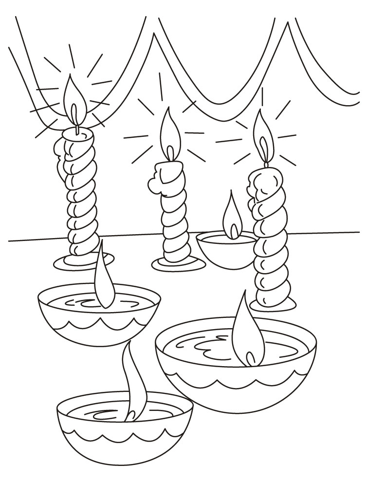 756x990 Happy Diwali Coloring Pages