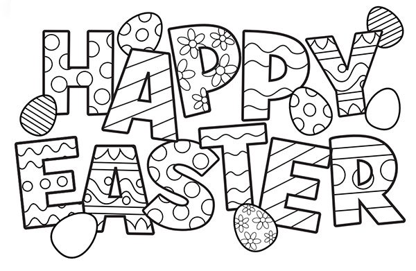 600x391 Easter Colour Pages Great Happy Easter Coloring Pages