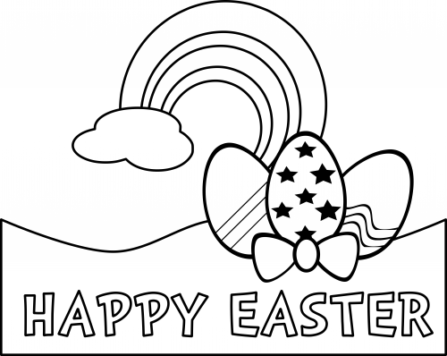 500x398 Happy Easter Coloring Page