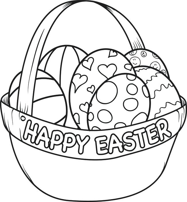 651x700 New Easter Coloring Pages To Print And Basket Coloring Page