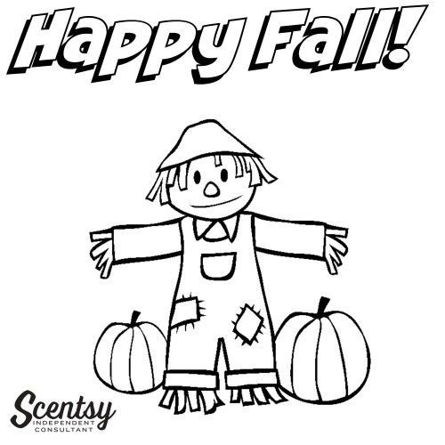 500x500 Happy Fall Coloring Page To Hand Out