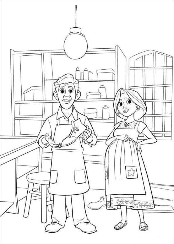 597x837 Happy Family Coloring Page