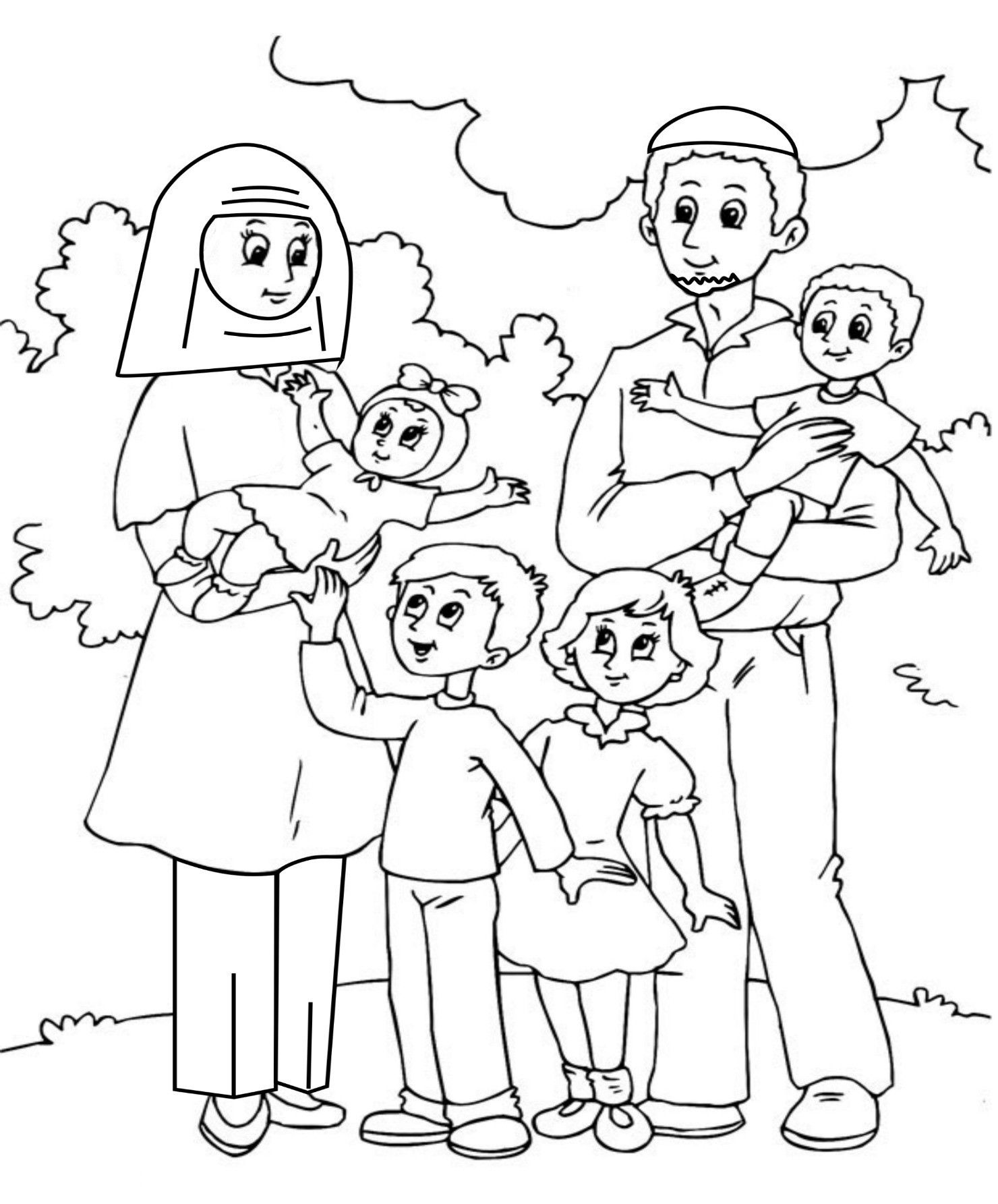 1480x1785 Image Result For Coloring Pages Family Free Pre K Houses
