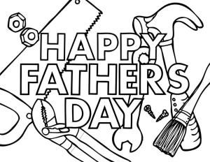 300x232 Happy Fathers Day Coloring Page
