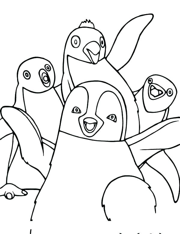 600x776 Free Printable Happy Feet Coloring Pages Club