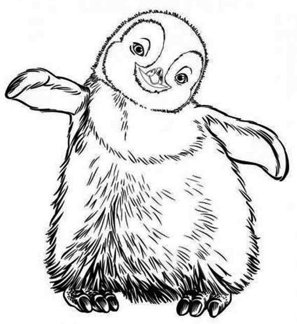 578x630 Happy Feet Coloring Pages
