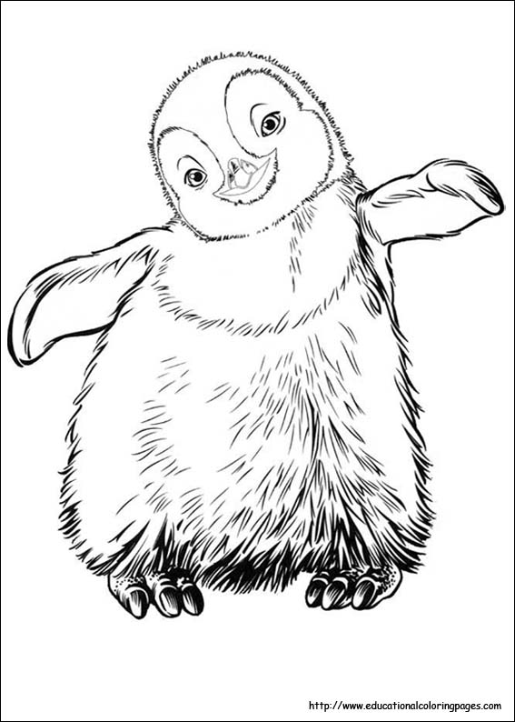 567x794 Happy Feet Coloring Pages