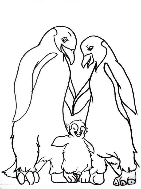 600x800 Mumble And His Parents In Happy Feet Coloring Pages Bulk Color