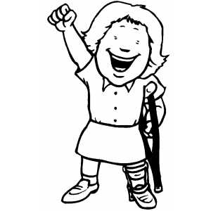 300x300 Happy Girl Coloring Sheet