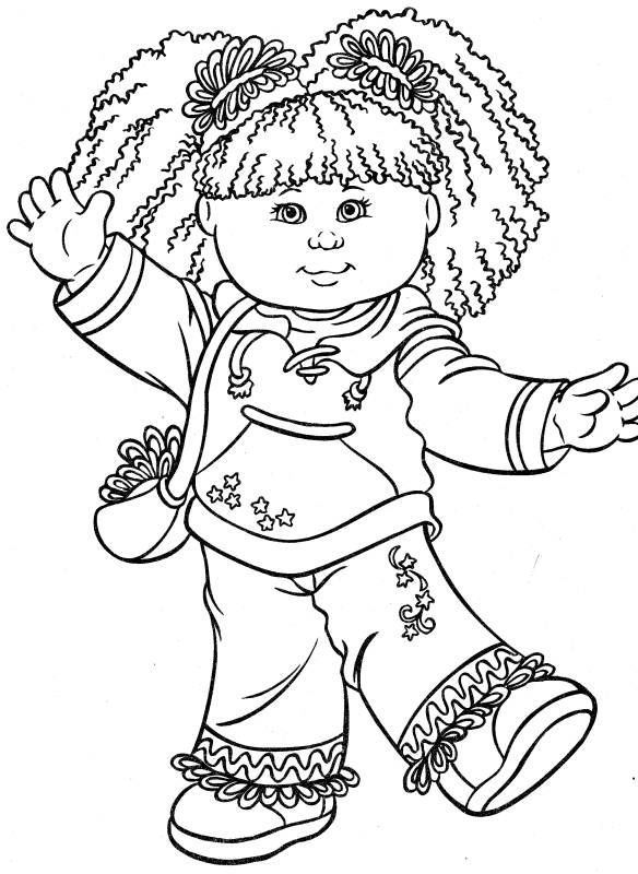 584x800 Happy Kid Girl Coloring Pages For Girls Printing