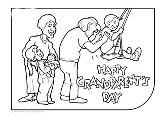 570x416 Grandparents Day Coloring Pages Happy Birthday Grandma Coloring