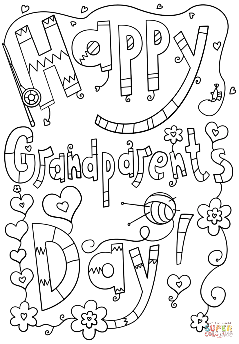 Happy Grandparents Day Coloring Page at GetDrawings | Free download