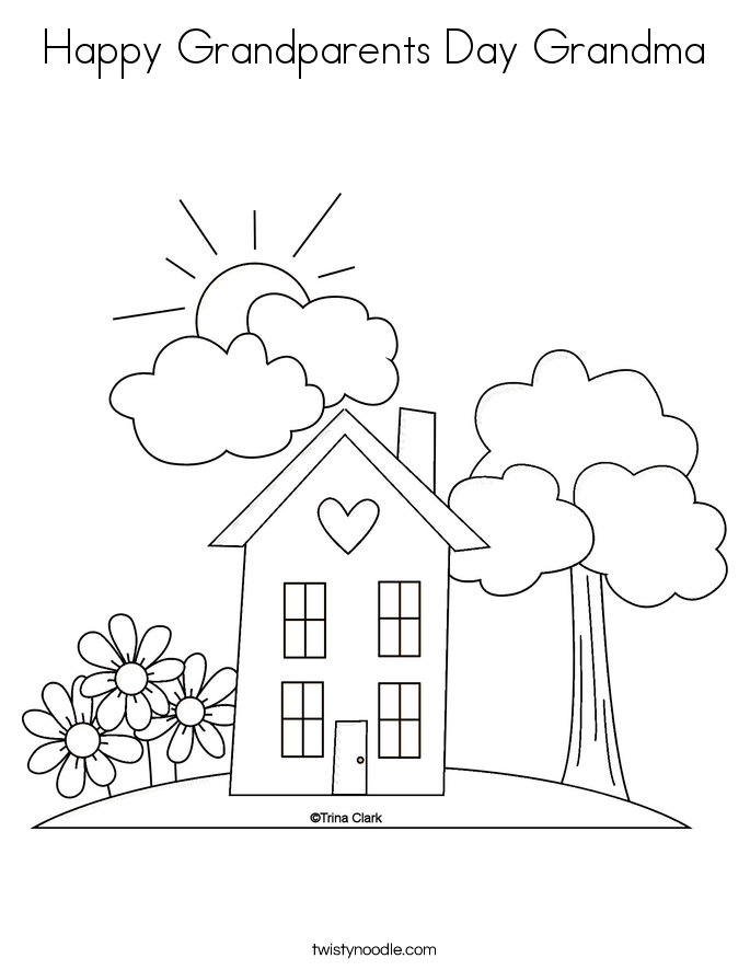 685x886 Best Happy Grandparents Day Grandma Coloring Page Free