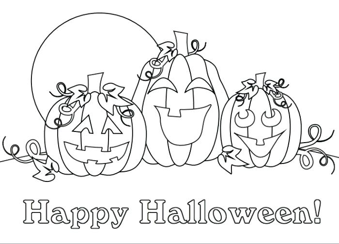 700x503 Happy Halloween Coloring Page