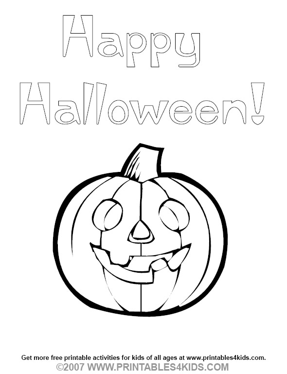 590x768 Happy Halloween Coloring Pumpkin Printables For Kids Free Word