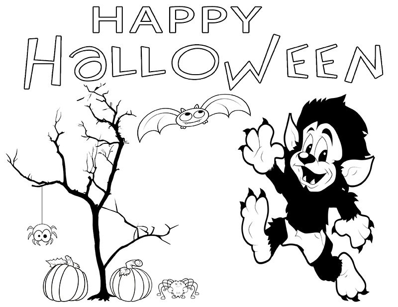 800x617 Halloween Printable Coloring Pages