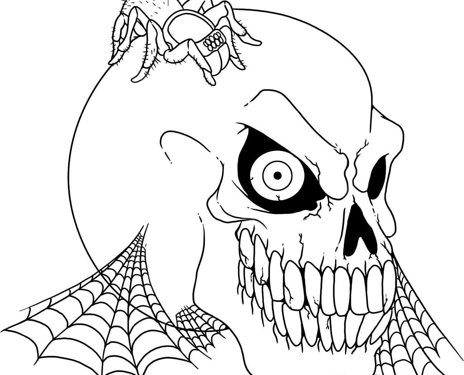 1486x1200 Halloween Printable Coloring Pages Happy Pictures Creepy