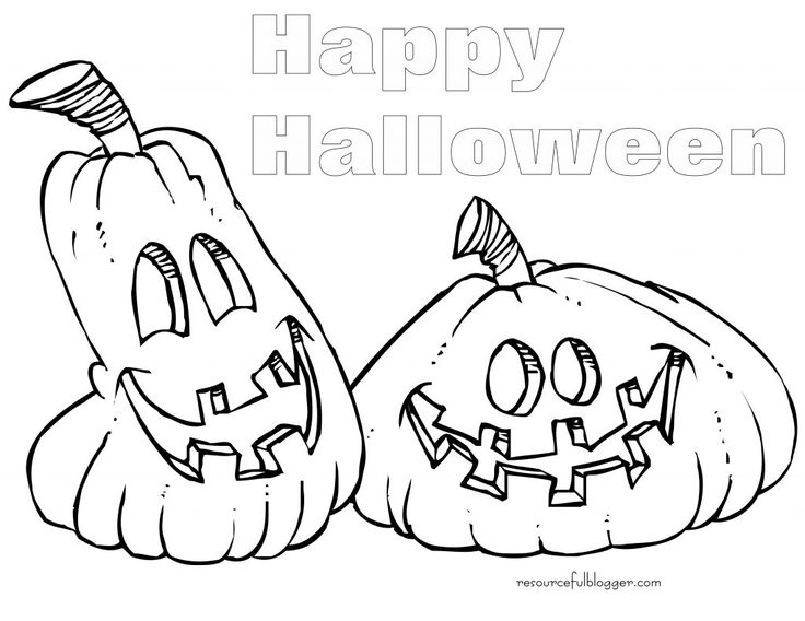 Happy Halloween Pumpkin Coloring Pages