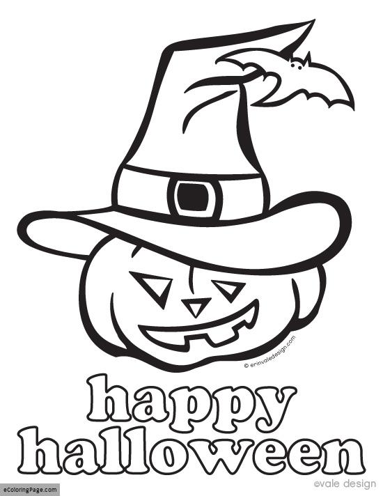550x712 Happy Halloween Pumpkin And Bat Coloring Pages For Kids