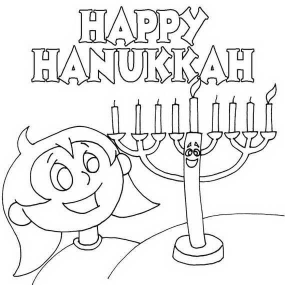 570x570 Hanukkah Coloring Pages Menorahs