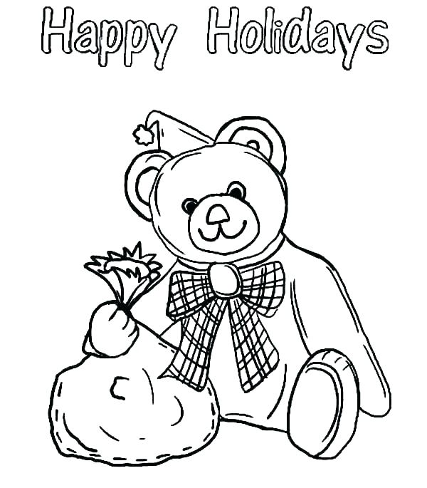 Happy Holidays Coloring Pages at GetDrawings | Free download