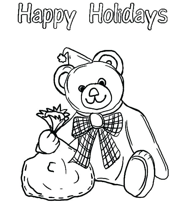 600x685 Kids Holiday Coloring Pages Happy Holidays Cg Ornament Happy