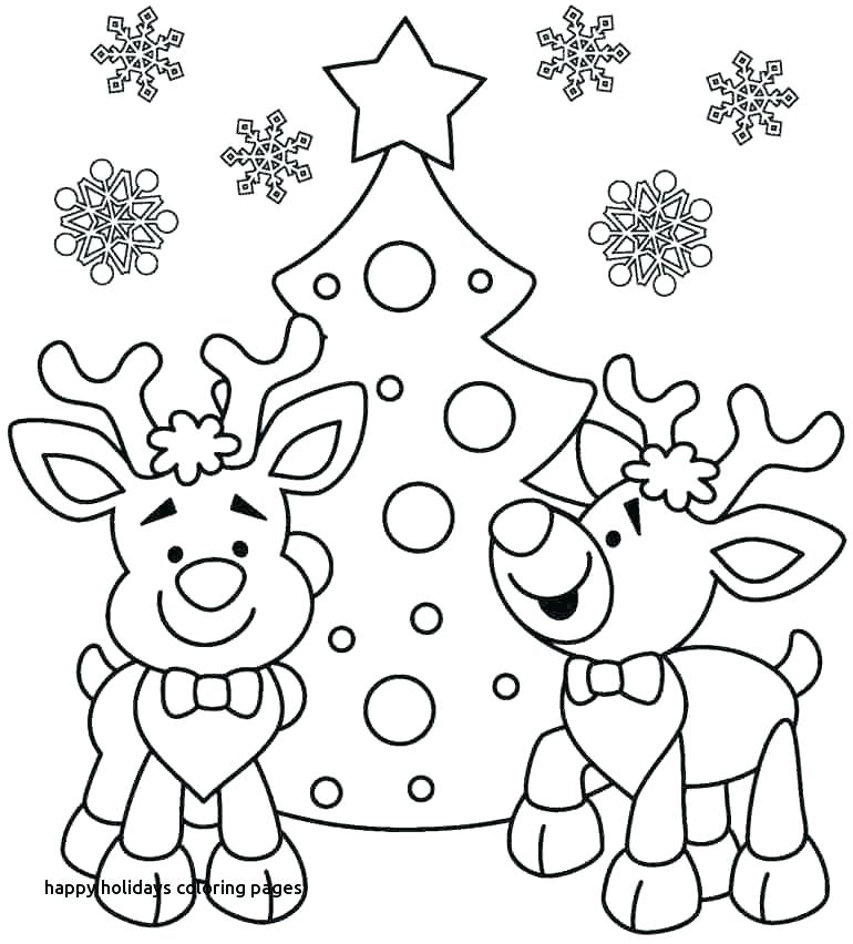 770x852 Happy Holidays Coloring Pages