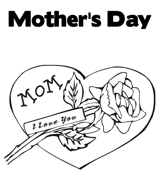 641x735 Happy Mother's Day Coloring Page Coloring Book