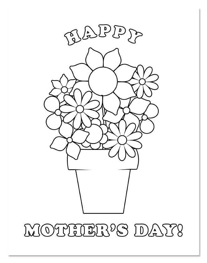 662x842 Shine Daily Happy Mother's Day Coloring Page Shine Fm