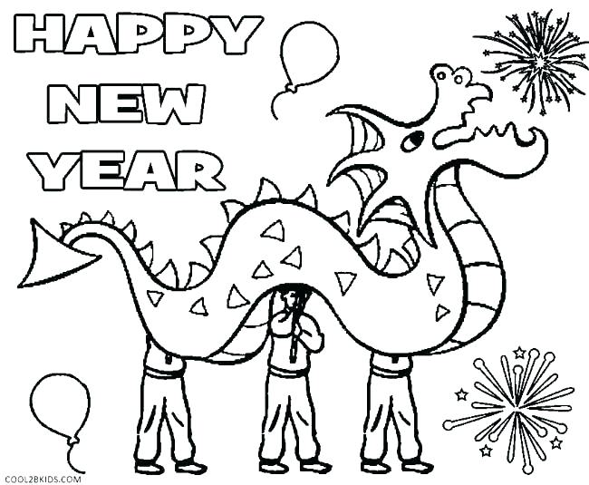 650x535 Happy New Year Coloring Page Print And Colour Happy New Year Happy