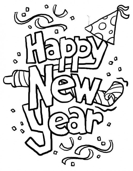 550x707 Happy New Year Coloring Pages Images Coloring Pages