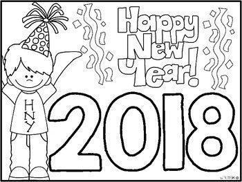 350x263 Freebie} Happy New Year Coloring Sheet Grade
