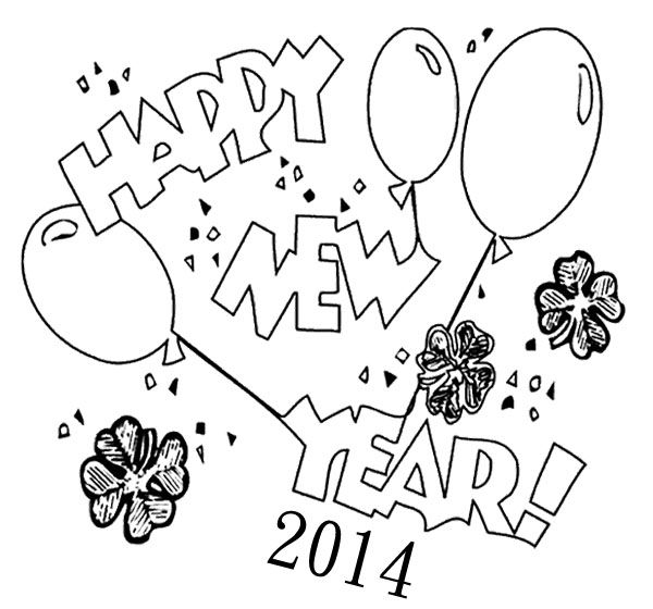 600x560 Best New Year Coloring Page Images On Coloring