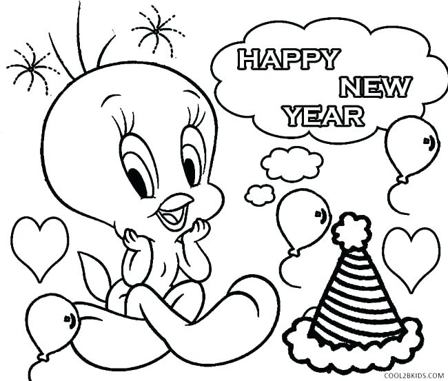 650x553 New Years Coloring Page New Years Eve Free Printable Coloring Page