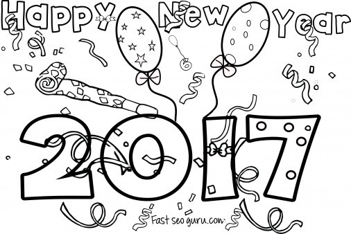 506x338 Happy New Year Coloring Pages Free Coloring Pages