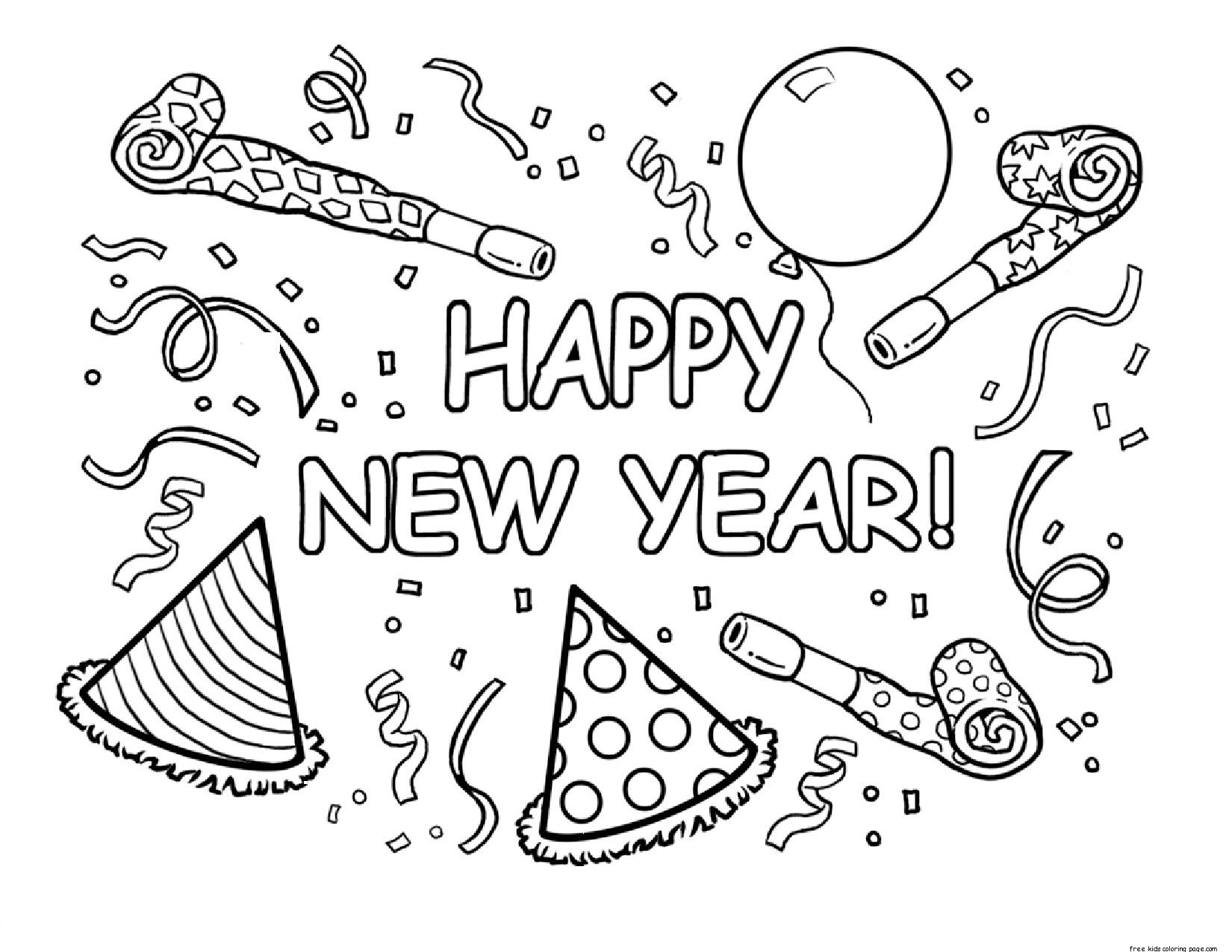 1650x1275 Happy New Year Coloring Pages Printable