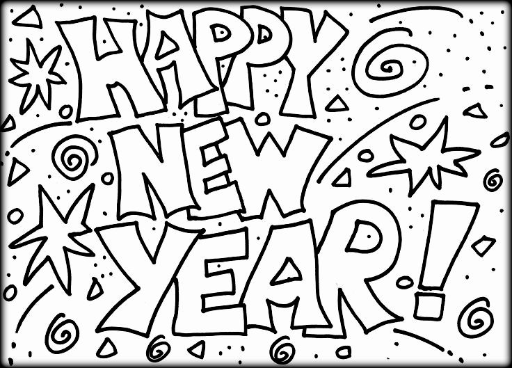 736x529 Happy New Year Coloring Pages Happy New Year To Everyone Coloring